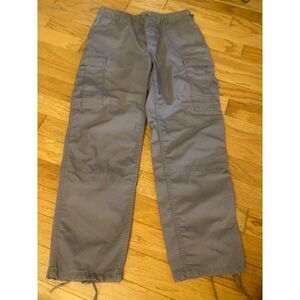 Propper men's beige button fly adjustable waist durable workwear cargo pants Med